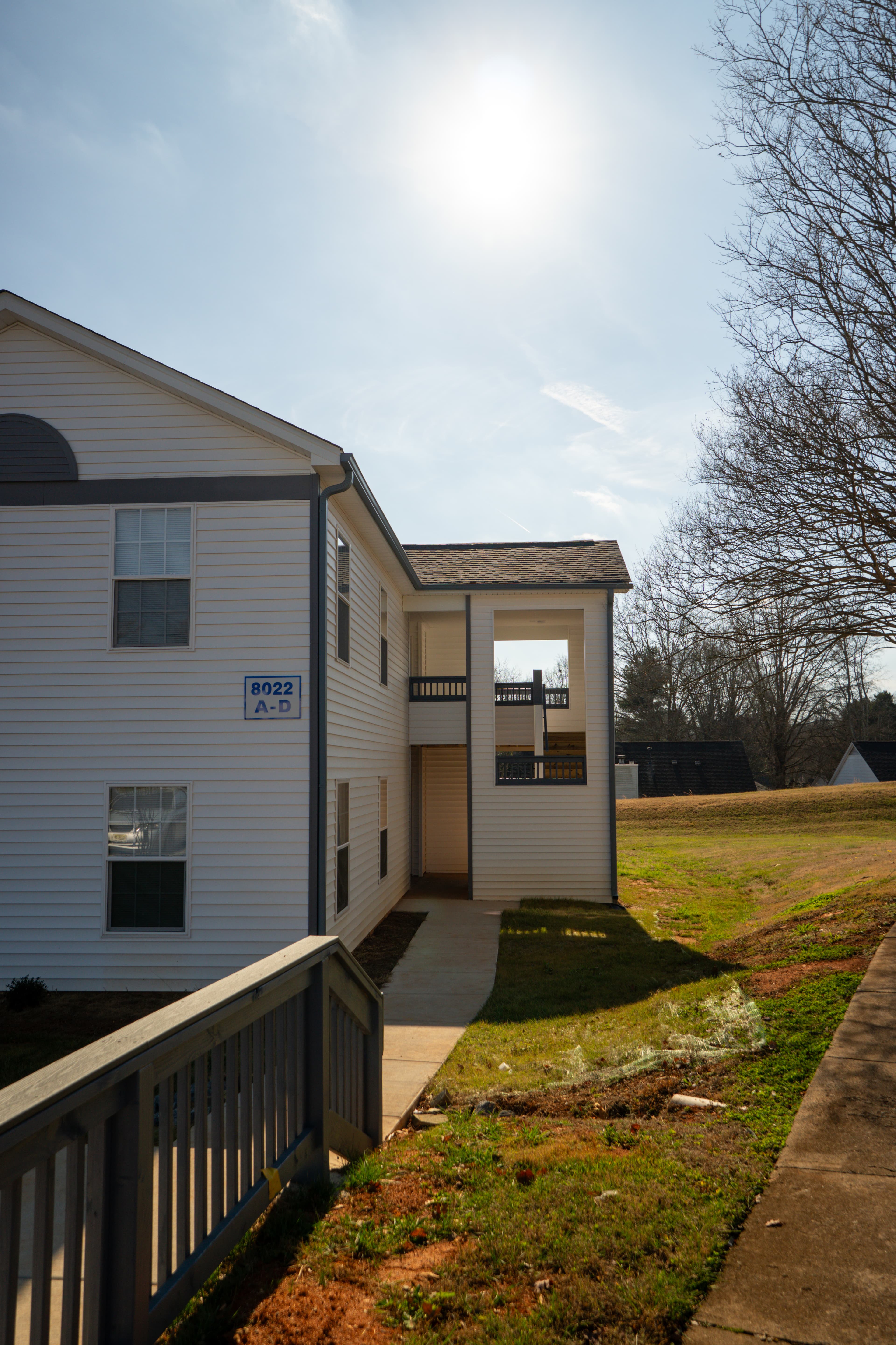 Slim shot of multi-family property